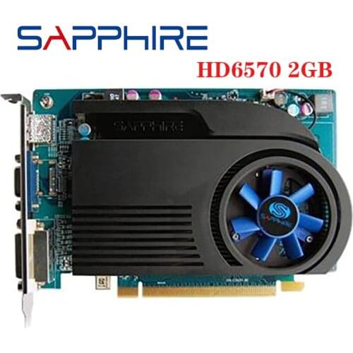 SAPPHIRE Video Cards HD 6570 2GB GDDR3 For AMD Graphics Card GPU Radeon HD6570 Office Computer For AMD Card HDMI Used Original
