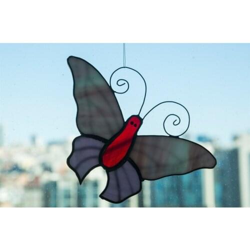 Markakanvas Şaşkın Cute Butterfly Glass Stained Glass 10x12cm