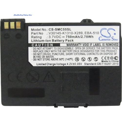 Cameron Sino High Quality 750mAh Battery EBA-510 for Siemens A51, A52, A55, A56,A57,A60,A62,A65,A75,C55,C56,C60,C61,C70, C71,A70