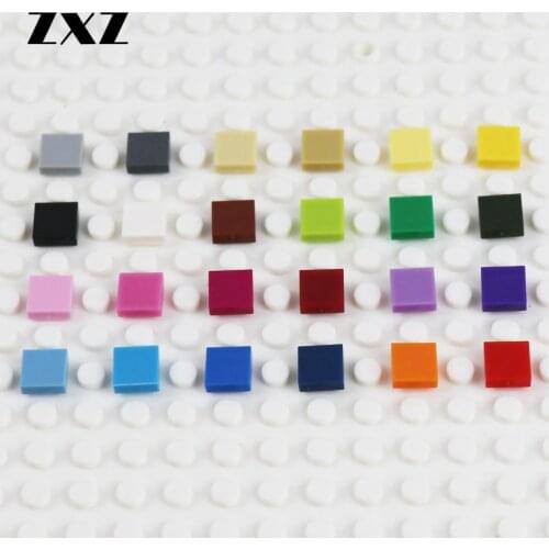 2000pcs Flat Tile 1x1 with Groove DIY Building Blocks QR Code Accessories Toys Smooth MOC Car Finishing Tile Bricks Parts 3070