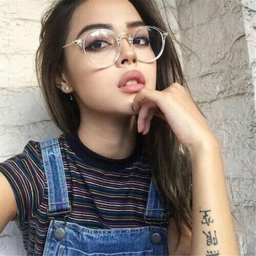 2018 Transparent round glasses clear frame Women Spectacle myopia Eyewear Men Eyeglasses Frame nerd anti blue ray optical frames