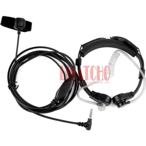 3.5mm finger PTT vertex VX-3R VX150 VX168 radio adjustable throat mic earphone