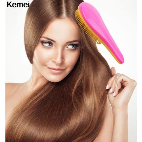 4 Colors for Choose Magic Handle Tangle Detangling Comb Shower Hair Brush Salon Styling Tamer Tool