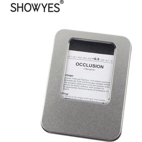 Amblyopia Occlusion Film for Childrens Glasses Optical Weak Eyesight Suppressive Membrane Kids Cover Glasses Lens with Iron Box