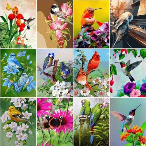 AZQSD Paint By Numbers Animal On Canvas Set Handpainted Gift DIY Oil Painting By Numbers Bird Picture Home Decoration