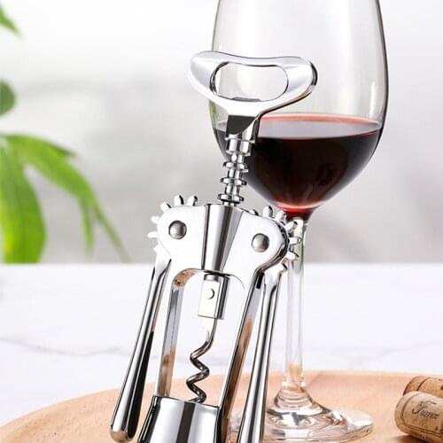 Household Stainless Steel Wine Lid Opener Beer Bottle Opener Beer Metal Screwdriver Compact Portable Kitchen Bar Creative Tools