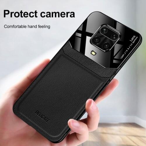 Redmi K30 Pro Zoom Case Luxury Leather Glass Shockproof Cover For Redmi Note 9S Case Redmi Note 9 Pro Max Back Case