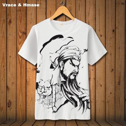 Chinese style characters pattern printing fashion short sleeve t-shirt Summer 2018 soft comfortable quality t shirt men S-6XL