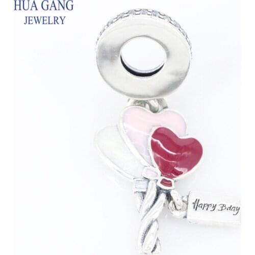 Fine Jewelry 925 sterling silver 1: 1 high quality heart shaped balloon charm for Pandor jewelry DIY