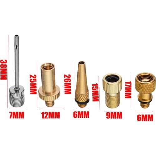 16Pcs Valve Adapter Kit Bicycle Metal Valve Adapter Bike Tire Pump Adapter Valve for Bicycle Tires Most Inflatable Ball Football