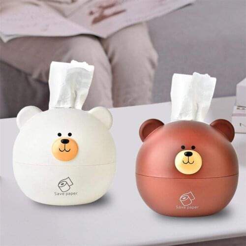 Nordic Bear Tissue Box, Dry Wet Tissue Paper Case Holder, Tissue Case Napkin Organiser for Home Car Office Toilet Vanity Desk Ta