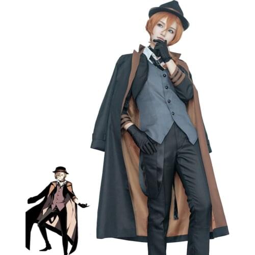 Chuya Nakahara Cosplay Bungou Stray Dogs Costume Port Mafia Anime Cosplay Chuya Nakahara Costume Halloween Uniforms Suits