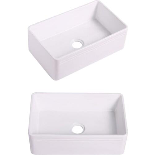 30 1/8" By 18 1/8" Undermount Farmhouse Kitchen Sink, apron front sink Apron Front Single Bowl Composite Solid Surface