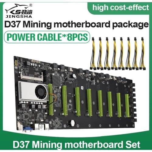 Mining Motherboard 8 GPU D37 Ethereum Bitcoin Crypto Mining Low Power Support DDR3 1333/1600 /1066/1037 Motherboard For Mining