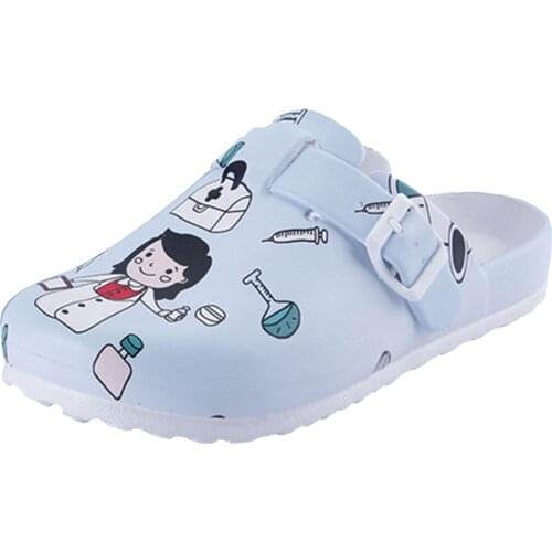 Womens cute sandals home slipper blue color lady shoes Fashion Hollow Out Breathable Beach Slippers EVA Massage Slippers