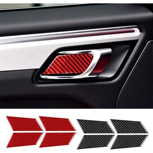 Interior Mouldings for Porsche Macan 2014-2021 Real Carbon Fiber Inner Door Handle Bowl Panel Cover Decor Trim Car Accessories