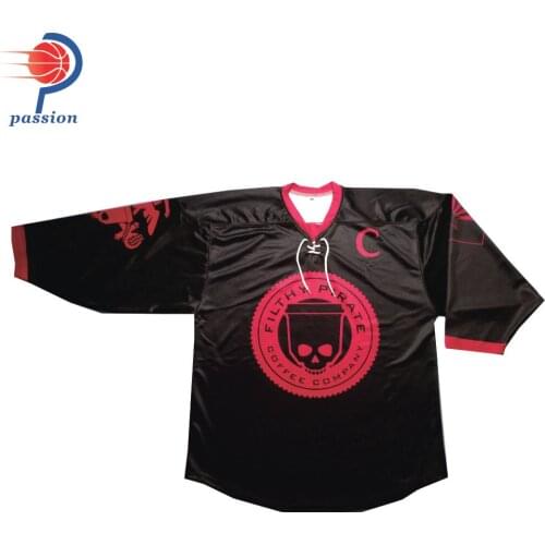 MOQ 5pcs Sublimation Ice Hockey Jersey with Pink