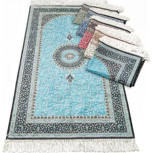 Luxury Silk Prayer Rug Elhamdulillah Muslim Prayer Set 117 Cm 70 Cm Color Options