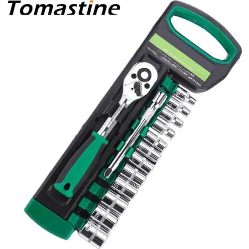 Socket Wrench Set Screwdriver Socket 1/4" 3/8" 1/2"inch Ratchet Wrench 24 Teeth for Bicycle Motorcycle Car Repairing Tools