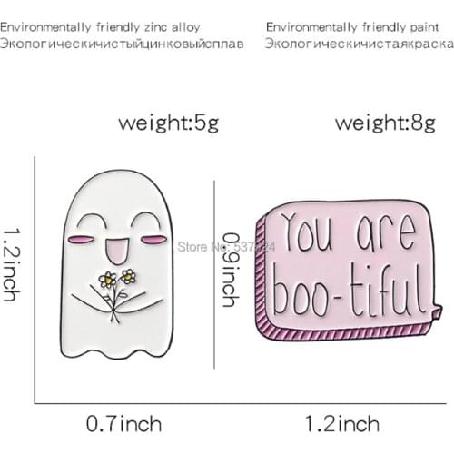 New 20Pcs 2 Styles Originality Ghost Brooch Lapel Pin Action Figure Toy