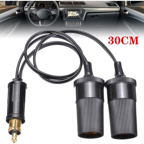 Newest Car Cigarette Lighter Socket Adapter With Fuse Wire 2 Ways Cars Power Charging Plug Converter for Motorcycle Boat