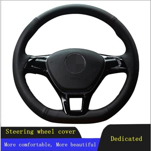 DIY Car Steering Wheel Covers Black Artificial Leather For Volkswagen VW Golf 7 Mk7 New Polo Passat B8 Tiguan Sharan Jetta