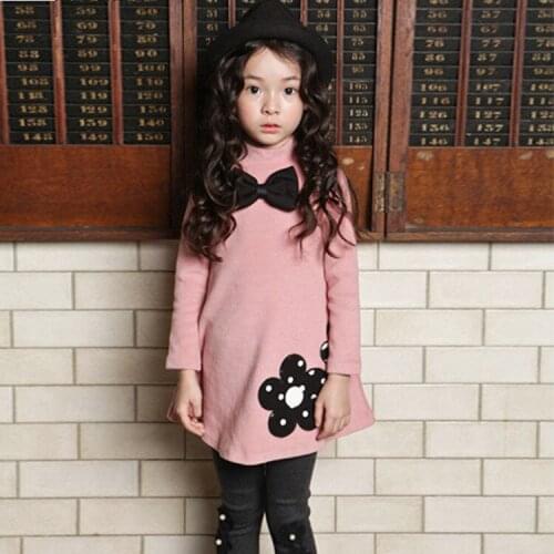 Girls Winter Autumn Dress Cute Long Sleeve Children Christmas Dress Warm Kids Girls Casual Dresses Vestido For 2 3 4 7Years