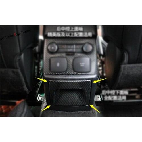 Yimaautotrims Rear Seat Armrest Box Anti Kick Protector Panel Cover Trim Fit For Ford Explorer 2016 2017 2018 ABS Interior