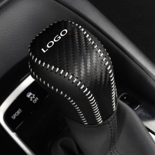Hand-stitched Leather Gear Cover For Toyota Corolla Altis 2019 2020 Gear Lever Handle Protective Cover Accessories