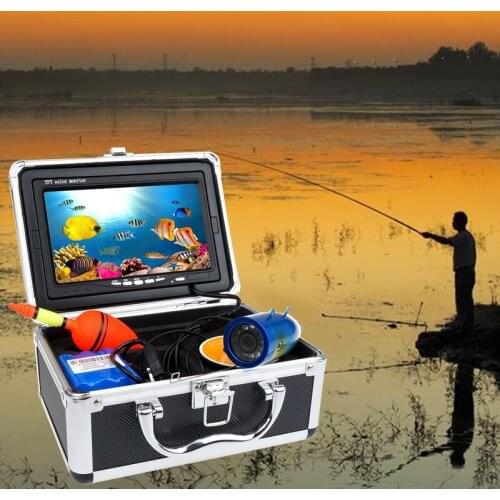 15M Cable Fish Finder 7" TFT LCD Underwater Video Fishing Camera Kit With 12Pcs White LED Lights Used For Ice/Sea/River Fishing