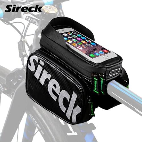 Sireck Waterproof Bicycle Bag 6.0'' Touchscreen Bike Saddle Bag Phone Pouch Cycling Top Front Frame Tube Bag Bicycle Accessories