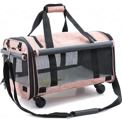 Collapsible Universal Wheel Portable Pet Bag Hidden Out of The Portable Dog Bag Pulley Travel Bag Cat Bag Small Pet Cage