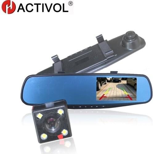 Ultra Thin car DVR camera rearview mirror auto dvrs dual lens dash cam video registrator camcorder Full HD 1080p night vision
