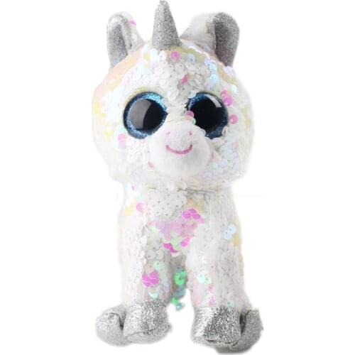 Ty Beanie Boos Flippables 6" Unicorn Color Changing Sequins 15cm Plush Stuffed Animal Collectible Soft Doll Toy Christmas Gift