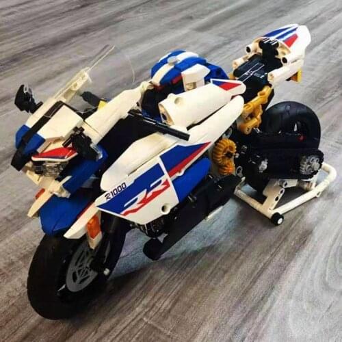 High-tech Series S1000RR Motorctcle Building Block Bricks Motorbike Set Classic MOC Motor Bicycle Toys For Children Gift