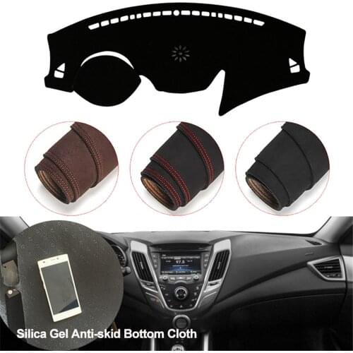 Console Dashboard Suede Mat Protector Sunshield Cover Fit For Hyundai Veloster 2012-2018