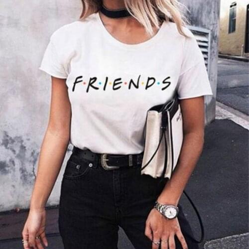 2019 Spring Womens Harajuku White T-Shirt With Print Summer Cat Shirt Short Sleeve Friends Tshirt Oversize 5XL Plus Size Korean