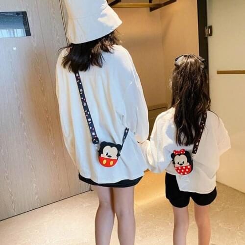 Disney Mickey Minnie women mini bag girl cartoon doll bag shoulder bag messenger Travel storage Chest bag