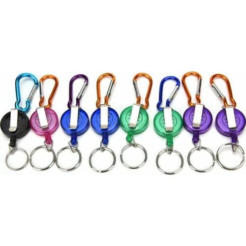 1PCS telescopic buckle fishing gear plastic pull buckle reel badge holder fishing supplies accessories color random
