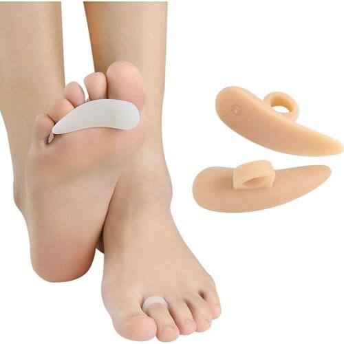 2Pcs/set Unisex Hammer Toe Cushions Silicone Protector Separator Gel Support Pads Temporary Corrector Straightener Bunion Guard