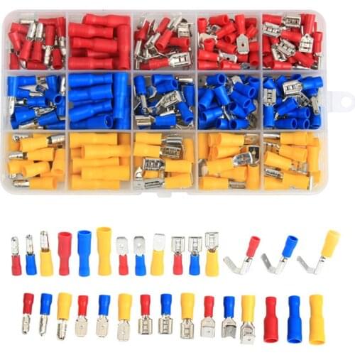 236PCS Insulated Spade Bullet Piggyback Crimp Terminals Assortment Kit Electrical Wire Cable Crimping Connectors for 0.5-6.0mm2