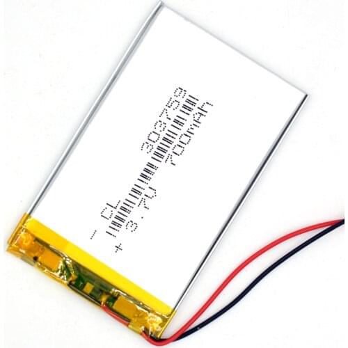 3.7V 700 mAh 303759 Li-Polymer Rechargeable Battery Li Po ion LI for GPS Bluetooth LED TOY MP3 MP4 033759