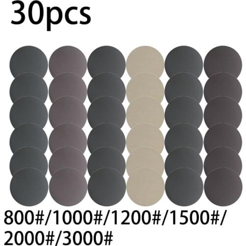 30Pcs 125mm Wet And Dry Sanding Discs 5 Inch Hook & Loop Sandpaper 800-3000 Grit High Flexibility, Durability
