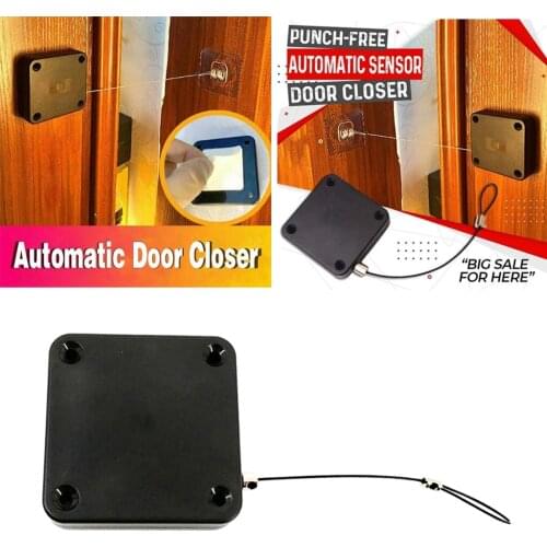 Punch-free Automatic Sensor Door Closer Portable Automatically for Home Office
