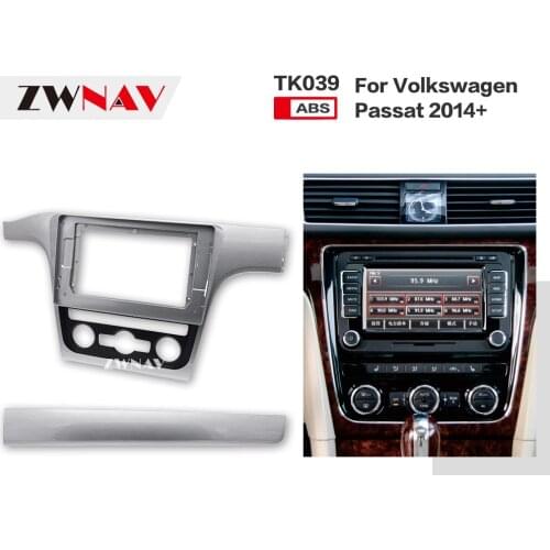 ZWNAV Car Double Din Frame radio Fascia Panel DVD Dash Interior Trim for Volkswagen Passat 2014 2015 2016