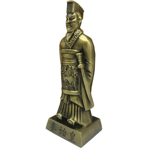 Daptsy Bronze Emperor Qin Shihuang crafts metal decoration realistic Chinese sculpture souvenir