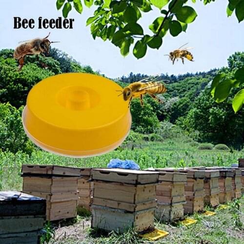Beekeeping Disc Yellow Bee Plastic Suitable Water Feeder Round Hive Top Beehive Drinking Feeding Feed Beekeeper Apiculture Tool