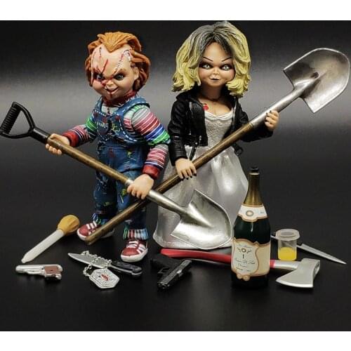 Childs Play Bride of Chucky 1/12 Scale Horror Doll Chucky Deluxy Edition PVC Action Figure Toy 12cm NECA