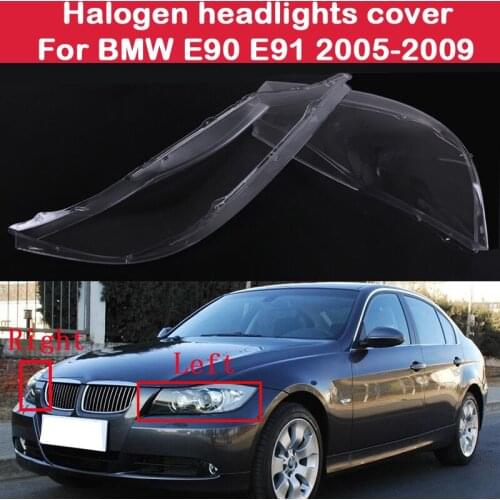Halogen Headlight Cover Front Car lampshade Glass Lens Lamp Light Housing Case for BMW 3 series E90 E91 2005-2009