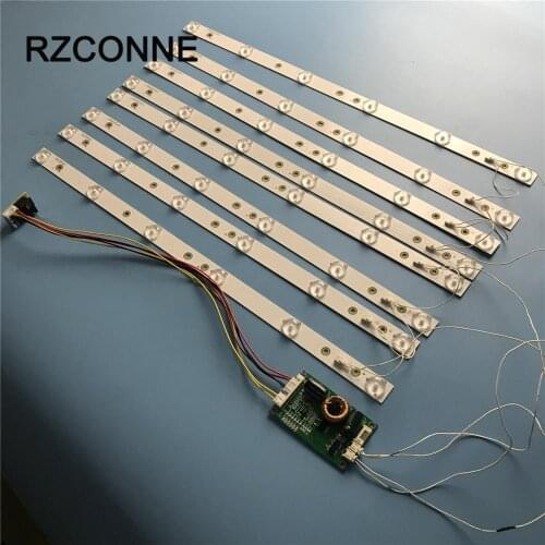 453mm LED Backlight 6 Lamps strip kit Board w/ Optical Lens Fliter for 40'' 42'' 43'' 46 inch LCD LED TV 12V input update CCFL